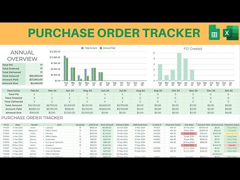 How to Track Purchase Orders, Deliveries & Payments Easily | PO Tracker Tutorial