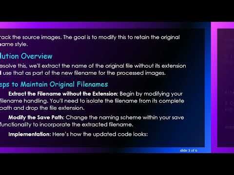 How to Keep the Original Names of JPG Files after Processing with Python