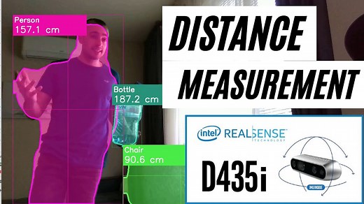 Identify and Measure precisely Objects distance | with Intel Realsense - Pysource