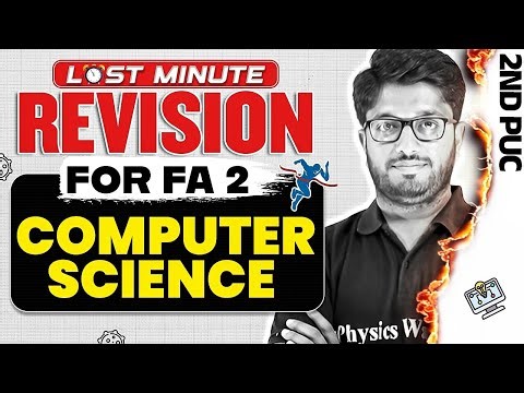 FA 2 Last Minute Revision | Computer Science | 2nd PUC | Most Important Questions And Answers🔥🔥