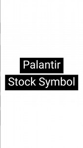 Palantir Stock Symbol #stocksandshares #pltr #palantir