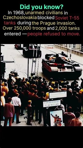 When Civilians Stopped Soviet Tanks (Prague invasion) #facts #ww2history
