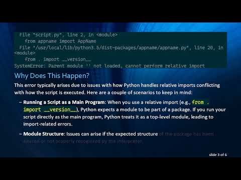 Resolving SystemError in Python Due to Relative Imports
