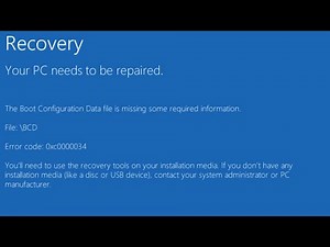Comment réparer un Windows qui ne boot plus avec une erreur bcd