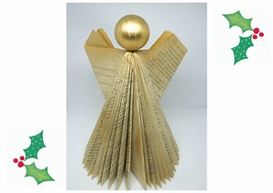 Folded Book Angel - How to Make, Full Tutorial - Christine's Crafts