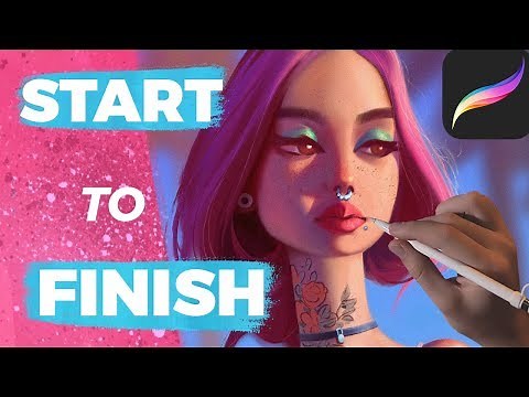 How to Paint in PROCREATE - Painting a Portrait from Start to Finish