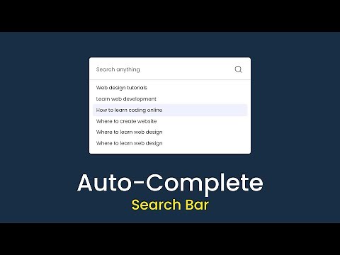 How To Make Autocomplete Search Box For Website Using HTML CSS & JavaScript