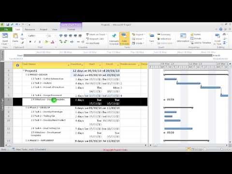 Learn Microsoft project 2010 in 15 minutes