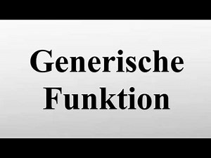 Generische Funktion
