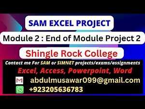Shingle Rock College|SAM Excel Project|Module 2: End of Module Project 2|New Perspective Excel 2019