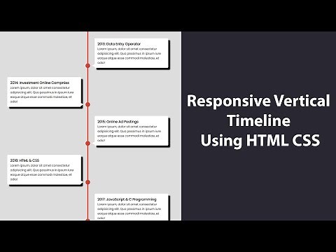 Responsive Vertical Timeline Using HTML CSS