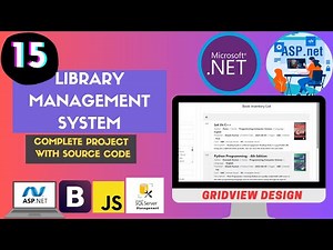 Library Management System Project with source code in asp.net customize Gridview Part-15 | coderbaba
