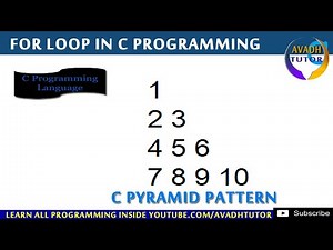 1 23 456 pyramid in c || pattern in c programming || c pyramid programs || avadh tutor