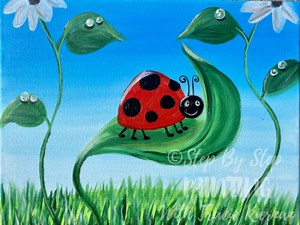 Ladybug Painting - Step By Step Tutorial - With Video