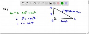 (Hypotenuse) Define a function hypotenuse that calculates the length of the hypotenuse of a right triangle when the other two sides are given. Use this function in a program to determine the length of the hypotenuse for each of the triangles shown below. The function should take two double arguments and return the hypotenuse as a double. | Numerade
