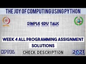 NPTEL The Joy Of Computing Using Python week 4 all 3 programming assignment answer with link of code