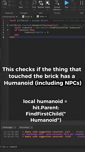How To Make a Kill Brick - Roblox Studio (Script In Desc)