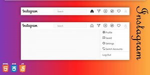 How to built a Instagram Navbar Clone | HTML CSS & Js