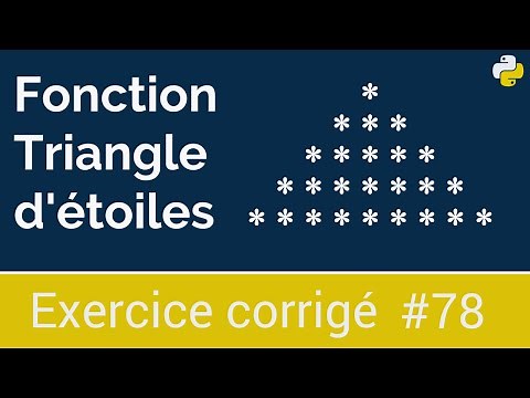 Exercice corrigé #78 : Fonction qui permet de dessiner un triangle d'étoile | Python