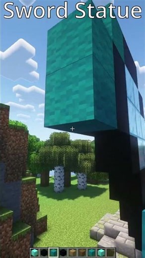 Minecraft Sword Statue #minecraftbuilding
