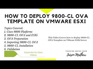 How to Deploy Cisco 9800-CL OVA Template on VMware ESXi Server