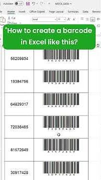CREATE Barcode in Excel Like a Pro with This Simple Trick | Excel Tips