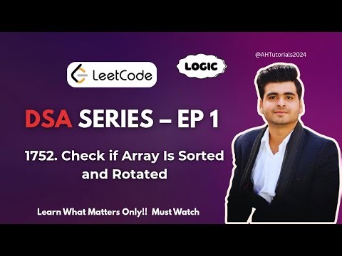 Check if Array Is Sorted and Rotated 🔥 | LeetCode 1752 | DSA Logic Explained