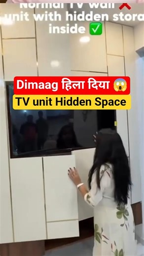 Hidden Space Under TV 😱||#Shorts