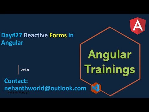 Day 27 Reactive forms in angular | Angular Trainings Online