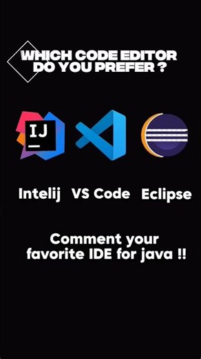 Best Java IDE? 2026🔥 IntelliJ vs VS Code vs Eclipse — GOAT of java #coding #java #2026