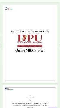 MBA Project |DY Patil | #shorts #mba