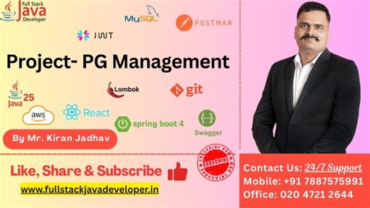 PG Management Project | Razorpay | Java 25 Spring Boot 4+ | By Mr. Kiran Jadhav | Full Stack Java Developer Pune