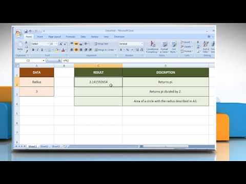 How to use the PI function in Excel :Tutorial