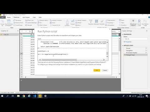 Use Python script to create columns of data in Power BI
