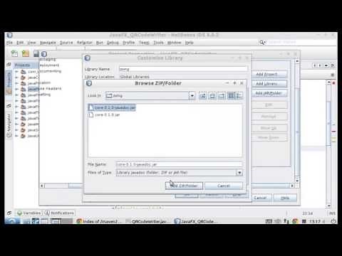 Prepare ZXing in Netbeans, to create QR Code in JavaFX