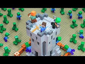 Minecraft Battle : Defend Tower Versus Zombie & Monster - LEGO Minecraft Animation
