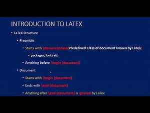 Latex for Beginners - Tutorial 1