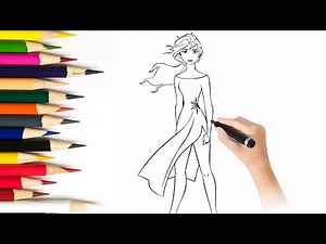How to Draw Princess Elsa | Easy Drawing Tutorial for Beginners - Part 1