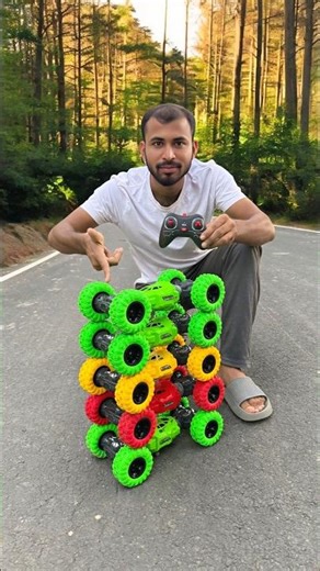 Five Remote Control Moka Stunt Cars Ek Sath Chalaya