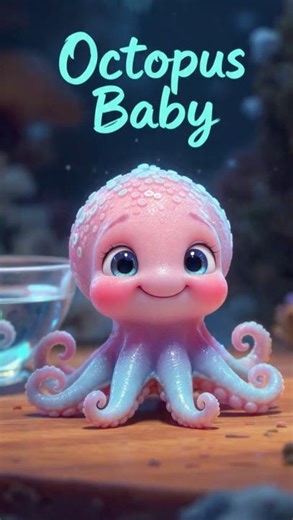 Adorable Baby Octopus Enjoys Tiny Seafood Feast #mixmallow #shorts