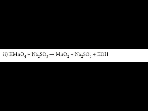 KMnO4 + Na2SO3 → MnO2 + Na2SO4 + KOH