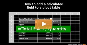 How to add a calculated field to a pivot table