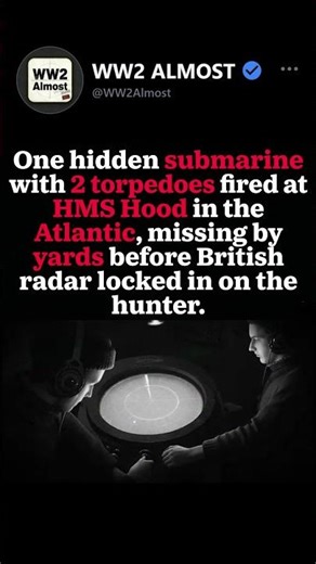 The 1 Invisible U Boat That Almost Sank HMS Hood in the North Atlantic!