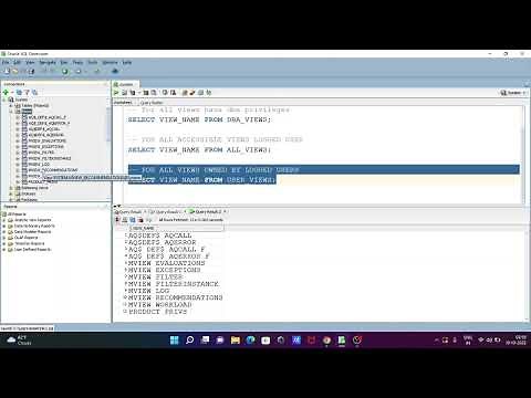 Display All Views on Oracle Database