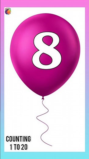 counting one to twenty with number balloons #learning #kidslearning