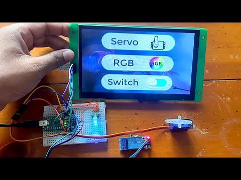 Using DWIN 7-inch TFT LCD Display with Arduino to Control Relay, Servo & RGB LED