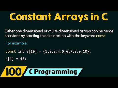 Constant Arrays in C