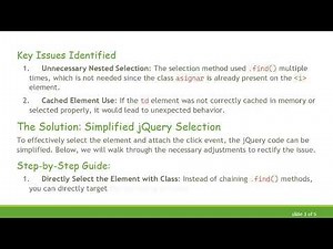 How to Properly Select Elements by Class in jQuery