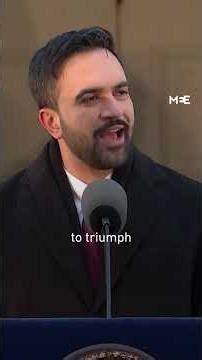 Applause breaks out as Mamdani mentions Palestinians in New York during inaugural speech