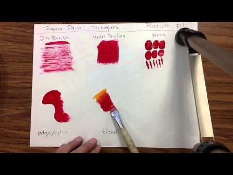 Tempera paint techniques
